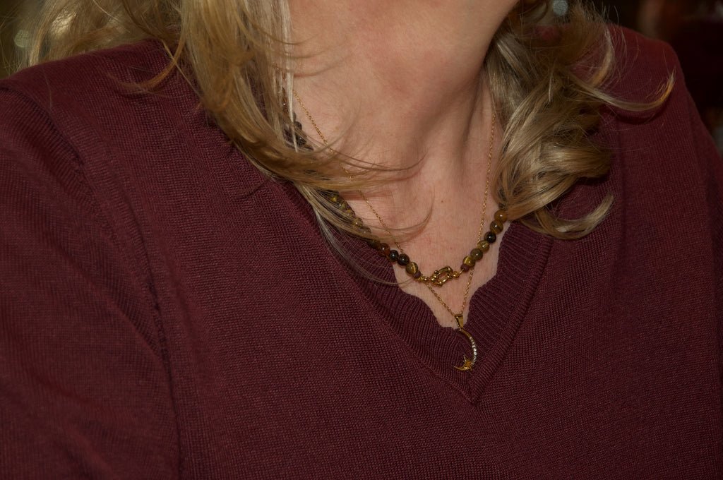 Joreen - Tijgeroog ketting boeislot