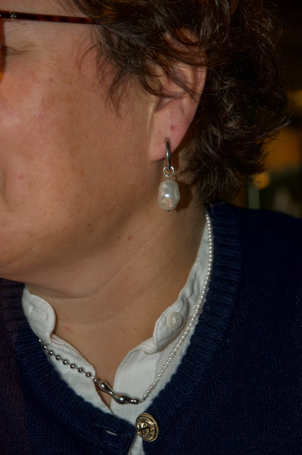 Bianca - Parel oorbel