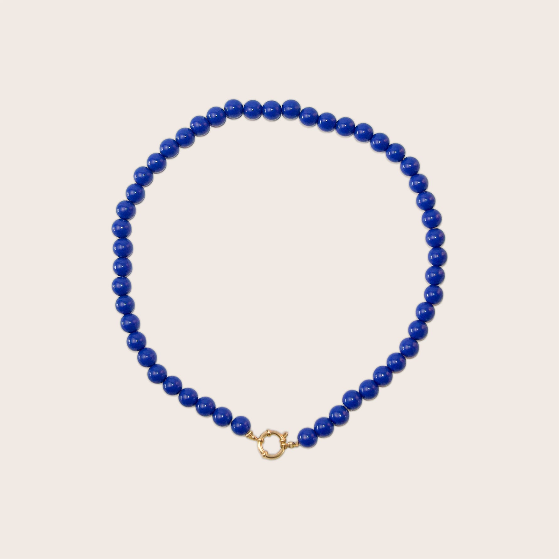 Monique- Blauwe kralenketting