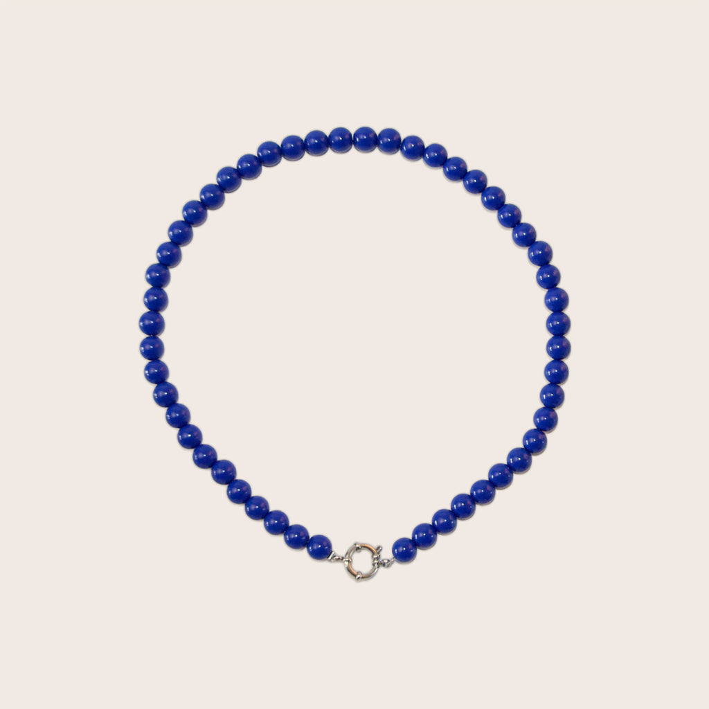 Monique- Blauwe kralenketting