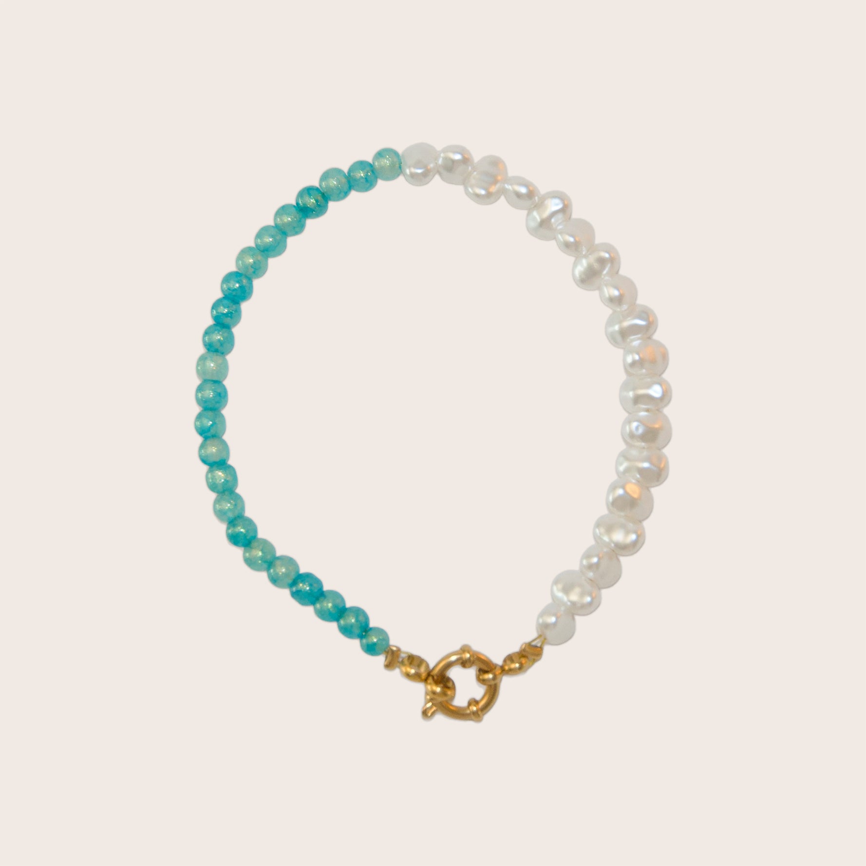 Merida - Blauwe parel armband