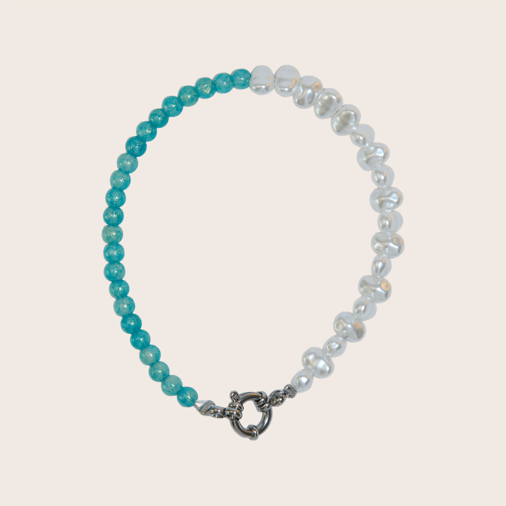 Merida - Blauwe parel armband