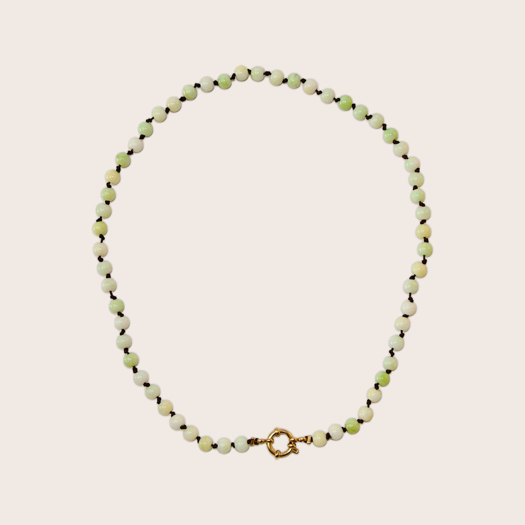 Marlies - Natuursteen knoop ketting