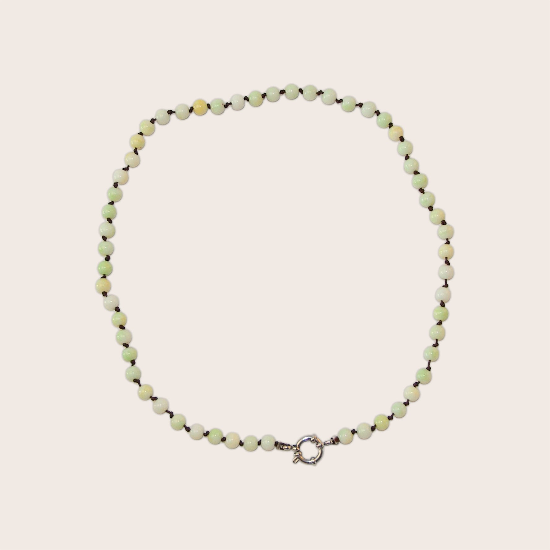 Marlies - Natuursteen knoop ketting