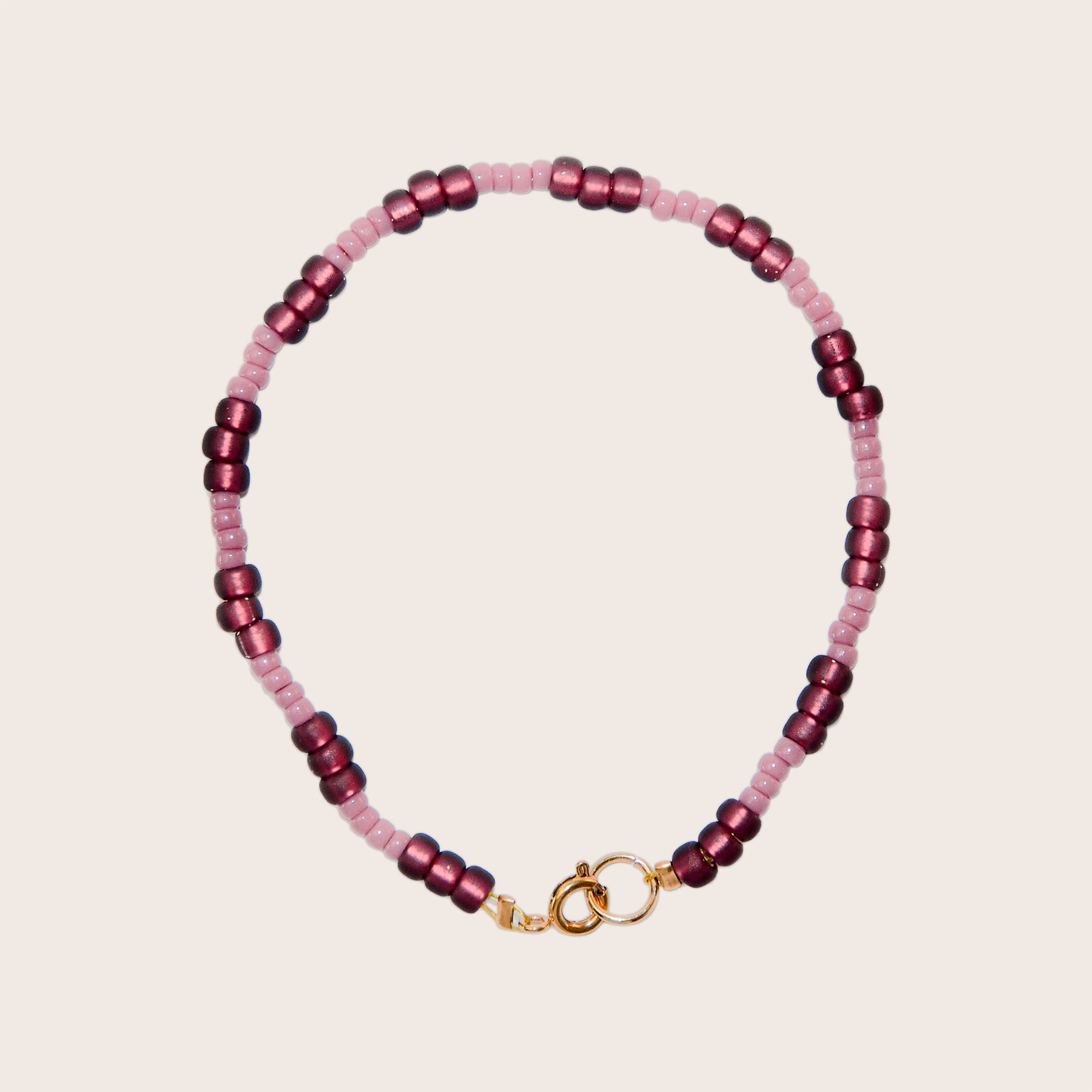 Ellen - Bordeaux roze kralen armband