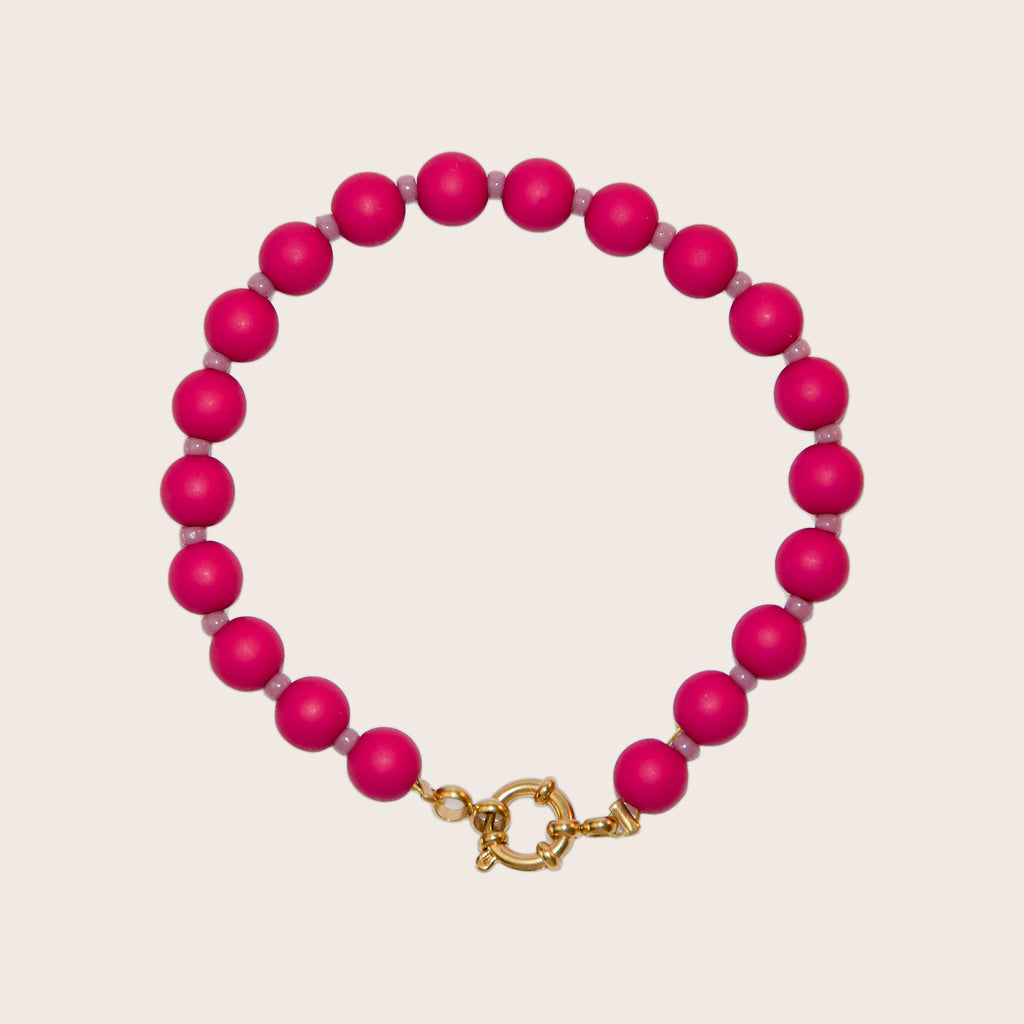 Wendy - Roze kralen armband